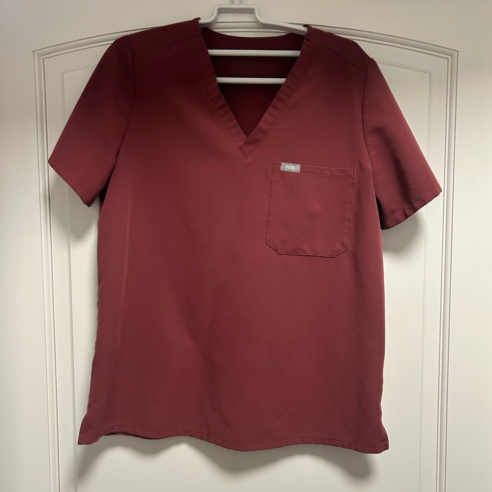 Figs Scrub Top Catarina Dark Cherry